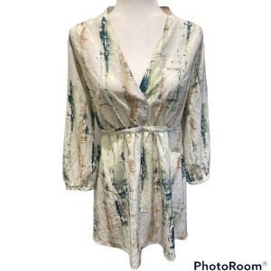 LIZ Lange Maternity Tunic3/4 Sleeve Tie Waist SzXL